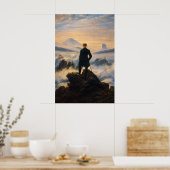 Der Wanderer über dem Nebelmeer door Friedrich Poster (Keuken)