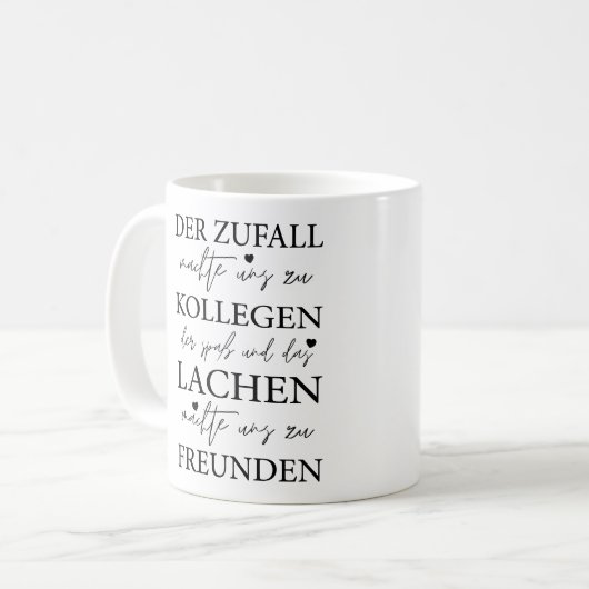 Der Zufall Machte Uns Zu Kollegen, Arbeit Geschenk Koffiemok (Voorkant links)