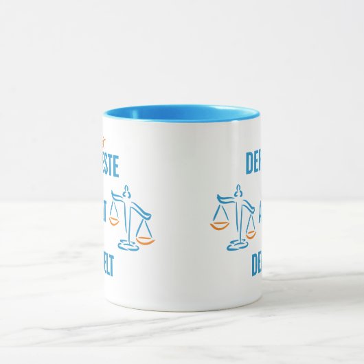 Der zweitbeste Anwalt der Welt. Lustiges Geschenk Mok (Midden)