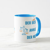 Der zweitbeste Anwalt der Welt. Lustiges Geschenk Mok (Voorkant rechts)