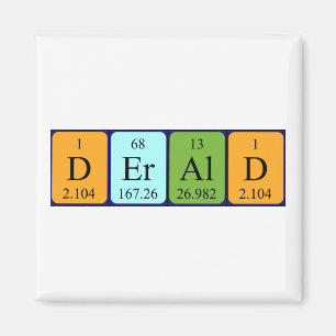 Derald periodiek table name magnet