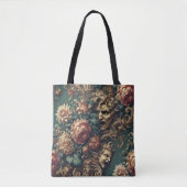 Deranged Decadence – Gothic Victorian Floral  Tote Bag (Voorkant)