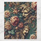 Deranged Decadence – Gothic Victorian Floral  Wijn Etiket (Enkel label)