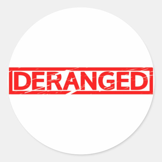 Deranged Stamp Ronde Sticker (Voorkant)