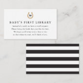 Derby Baby shower Book Request Baby's 1st Library Informatiekaartje (Voorkant / Achterkant)