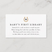 Derby Baby shower Book Request Baby's 1st Library Informatiekaartje (Voorkant)
