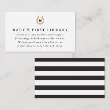 Derby Baby shower Book Request Baby's 1st Library