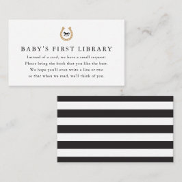 Derby Baby shower Book Request Baby's 1st Library Informatiekaartje