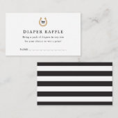 Derby Baby shower Diaper Raffle Enclosure Card Informatiekaartje (Voorkant / Achterkant)