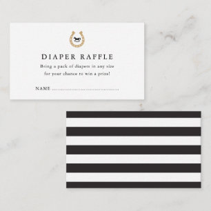 Derby Baby shower Diaper Raffle Enclosure Card Informatiekaartje