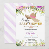 Derby baby shower feestuitnodiging kaart (Voorkant / Achterkant)
