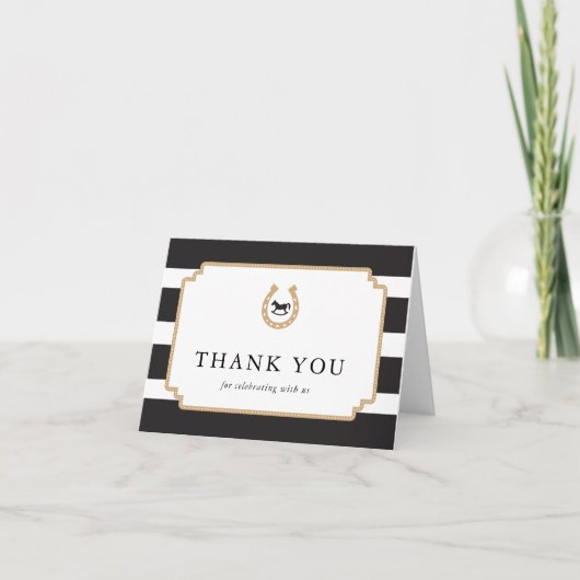 Derby Baby shower gevouwen bedankje Kaarten (Voorkant)