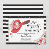 Derby Bridal Shower Invitation Draag een Pet paard Kaart (Voorkant / Achterkant)