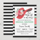 Derby Bridal Shower Invitation Draag een Pet paard Kaart (Voorkant / Achterkant)