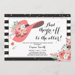 Derby Bridal Shower Invitation Draag een Pet Paard Kaart