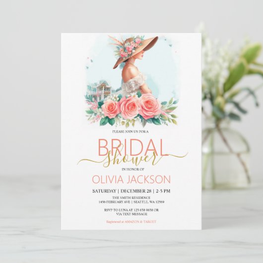 Derby Bridal Shower uitnodiging (Staand voorkant)