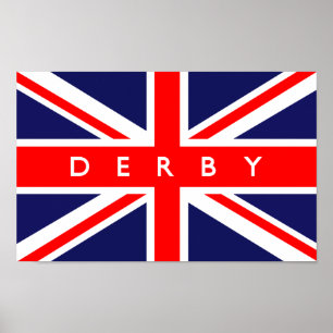 Derby Britse vlag Poster