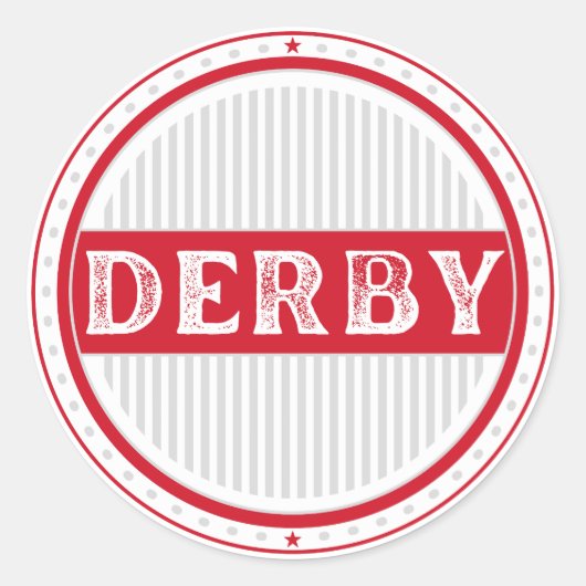 Derby City Pride Embleem – Engelse identiteit Ronde Sticker (Voorkant)