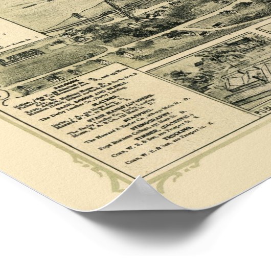 Derby, CT Panoramic Map - 1899 Poster (Hoek)