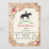 Derby dag bruids douche uitnodiging (Voorkant / Achterkant)