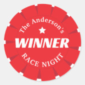Derby Day Eerste plaats Winnaar Ruitersport Rosett Ronde Sticker (Voorkant)
