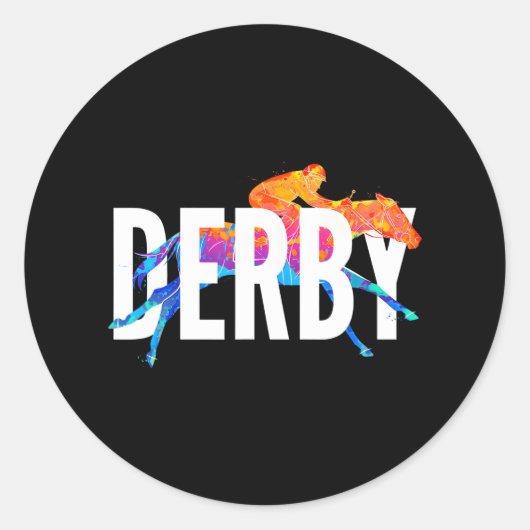 Derby Day Horse Racing Kentucky Epsom 2022 Ronde Sticker (Voorkant)