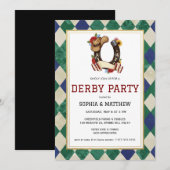 Derby Day Horse Racing Party Invitation Kaart (Voorkant / Achterkant)