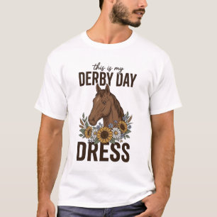 Derby Day Jurk Vintage Paard Bloem Shirt Ontwerp