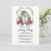 Derby Day Mint Julep Horse Race Party Invitation Kaart (Staand voorkant)