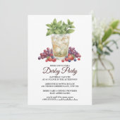 Derby Day Mint Julep Horse Race Party Invitation Kaart (Staand voorkant)