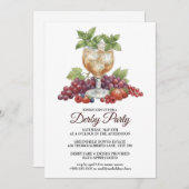 Derby Day Mint Julep Horse Race Party Invitation Kaart (Voorkant / Achterkant)