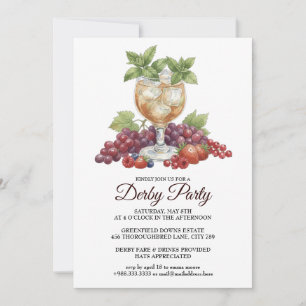 Derby Day Mint Julep Paardenrace Feest Uitnodiging