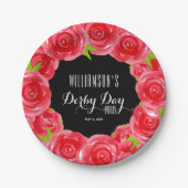 Derby Day Red Roses Papieren Bordje (Voorkant)