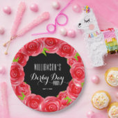 Derby Day Red Roses Papieren Bordje (Feest)
