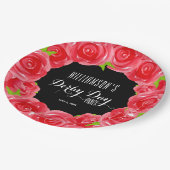 Derby Day Red Roses Papieren Bordje (Gekanteld)