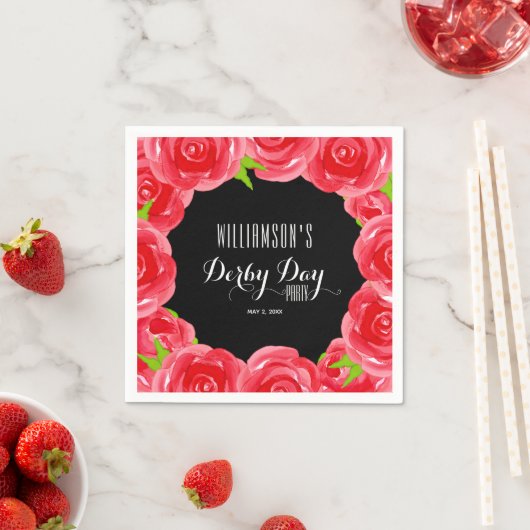 Derby Day Red Roses Servet (Insitu)