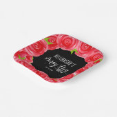 Derby Day Red Roses Square Papieren Bordje (Gebogen)