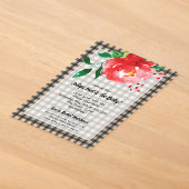Derby Day Rode Roos op Gingham Acryl Uitnodigingen (Laagn)