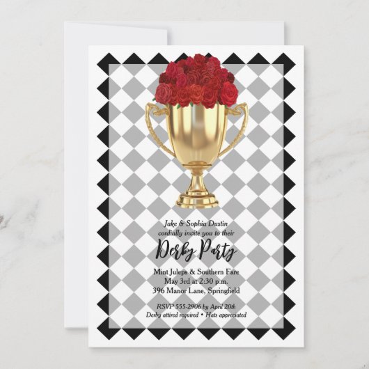 Derby Day Trophy en Rozen Kaart (Voorkant)