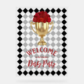 Derby Day Trophy en Rozen welkom Acryl Bord (Voorkant)