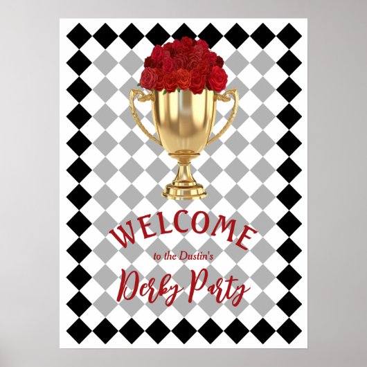 Derby Day Trophy en Rozen welkom Poster (Voorkant)