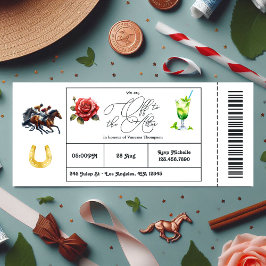 Derby Day "Uit naar het altaar" Vrijgezellenfeest  Kaart