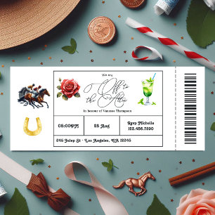 Derby Day "Uit naar het altaar" Vrijgezellenfeest  Kaart