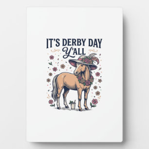 Derby Day Y'all Paard Bloemen Hoed Fotoplaat