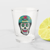 Derby de Los Muertos - Roller Derby Sugar Skull Shot Glas (Voorkant)