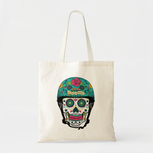Derby de Los Muertos - Roller Derby Sugar Skull Tote Bag (Voorkant)