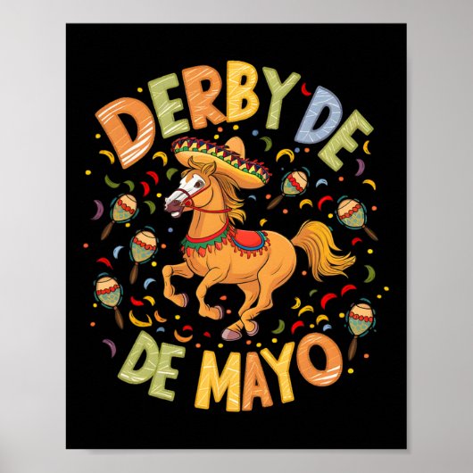 Derby De Mayo Grappig Cinco De Mayo Mexicaanse Par Poster (Voorkant)