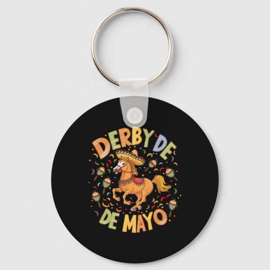 Derby De Mayo Grappig Cinco De Mayo Mexicaanse Par Sleutelhanger (Voorkant)