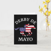 Derby De Mayo, Grappig, Cinco De Mayo, Paardenrace Kaart (Gele Bloem)