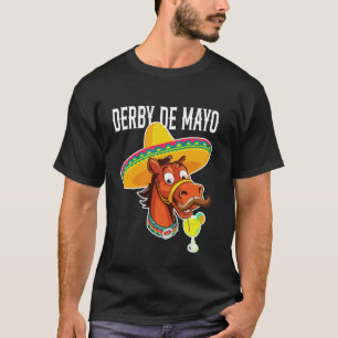Derby de Mayo Grappig Paard sombrero hoed op Derby T-shirt
